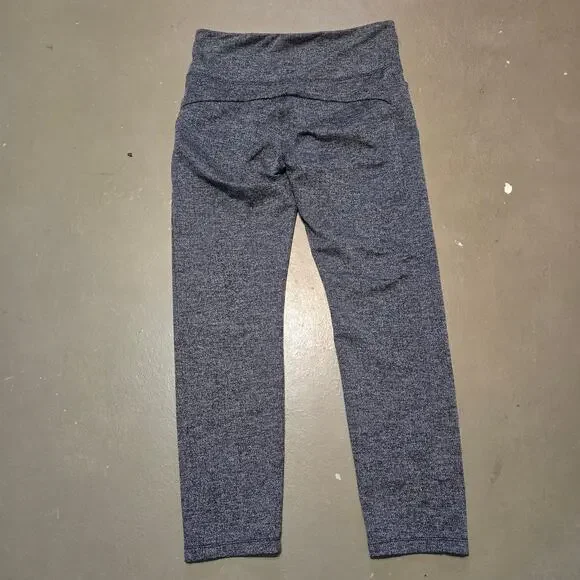 Athleta Mid Rise Black Herringbone Mercer Tight Pants Women's Size Medium - Picture 3 of 6